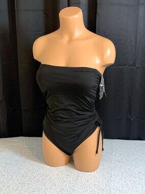 Victoria's Secret Swim Essential Ruched One-Piece Swimsuit Strapless Adjustable